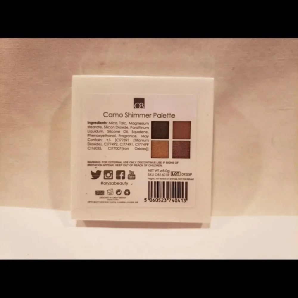 ORYZA Beauty Camo Shimmer Eyeshadow